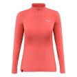 Koszulka damska SALEWA ZEBRU RESPONSIVE HALF ZIP LONG SLEEVE