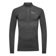 Koszulka męska SALEWA ZEBRU RESPONSIVE HALF ZIP LONG SLEEVE