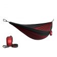 Hamak GRAND TRUNK DOUBLE DELUXE PARCHUTE NYLON + STRAPS CRIMSON / CHAR