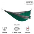 Hamak GRAND TRUNK DOUBLE DELUXE PARCHUTE NYLON + STRAPS GREEN / CHARCOAL
