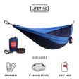 Hamak GRAND TRUNK DOUBLE DELUXE PARCHUTE NYLON + STRAPS NAVY / LT.BLUE