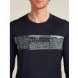 Koszulka męska ICEBREAKER OASIS LONG SLEEVE LEVATION LINE