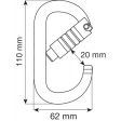 Karabinek CAMP OVAL XL 3LOCK BLUE