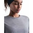 Koszulka damska merino ICEBREAKER COOL-LITE SPHERE III SS TEE / CARBO HEATHER