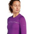 Koszulka damska merino ICEBREAKER OASIS 200 LS CREWE MOUNTAIN PULSE / PASSION