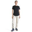Koszulka damska merino ICEBREAKER COOL-LITE SPHERE III SS TEE / CARBO HEATHER