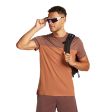 Koszulka męska merino ICEBREAKER COOL-LITE SPHERE III SS COLOUR BLOCK / DUSTY CLAY / CAROB