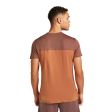 Koszulka męska merino ICEBREAKER COOL-LITE SPHERE III SS COLOUR BLOCK / DUSTY CLAY / CAROB