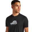 Koszulka męska merino ICEBREAKER TECH LITE SS TEE COSY CAMPER / BLACK