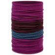 Chusta BUFF MERINO MOVE BLOCK MAGENTA