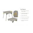 Stół turystyczny NEMO EQUIPMENT MOONLANDER DUAL HEIGHT TABLE (FOG)