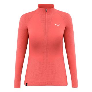 Koszulka damska SALEWA ZEBRU RESPONSIVE HALF ZIP LONG SLEEVE