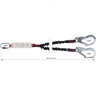 Lonża CAMP Y SHOCK ABSORBER REWIND 175CM ALU MGO