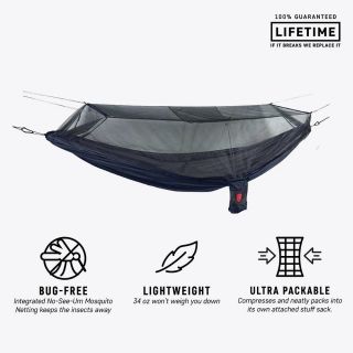 Hamak z moskitierą GRAND TRUNK SKEETER BEETER XT NAVY BLUE