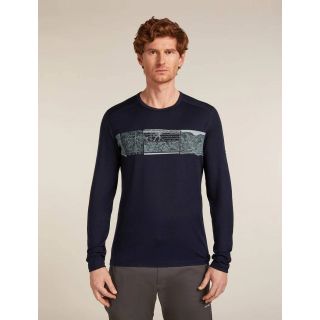 Koszulka męska ICEBREAKER OASIS LONG SLEEVE LEVATION LINE