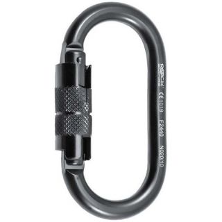 Karabinek stalowy ROCK EMPIRE OVAL 2LOCK TWIST BLACK