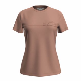 Koszulka damska merino ICEBREAKER TECH LITE SS TEE SINGLE LINE CAMP