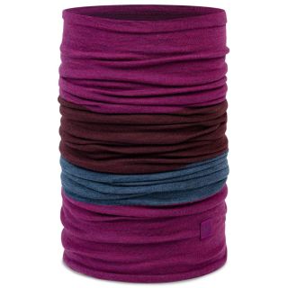 Chusta BUFF MERINO MOVE BLOCK MAGENTA