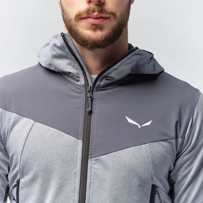 Kurtka męska SALEWA AGNER HYBRID PL / DST FZ HOODY