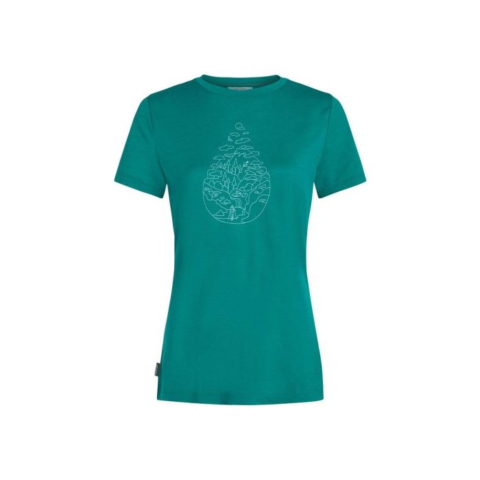 Koszulka damska merino ICEBREAKER TECH LITE III SS HIKE PATH