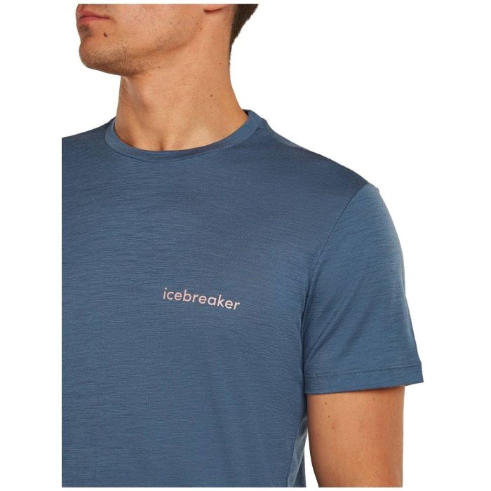 Koszulka męska merino ICEBREAKER TECH LITE SHORT SLEEVE LOW CREWE WORDMARK
