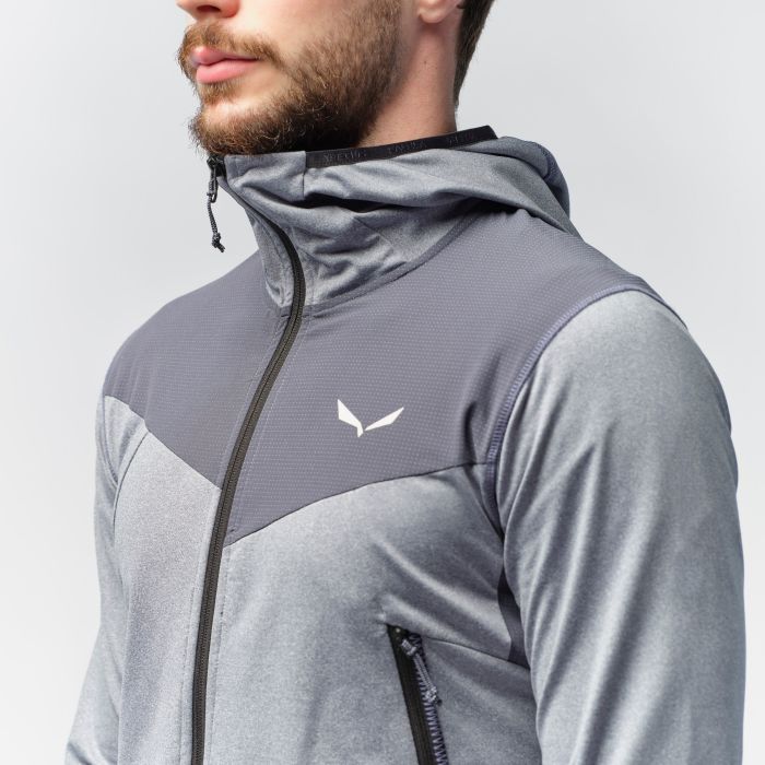 Kurtka męska SALEWA AGNER HYBRID PL / DST FZ HOODY