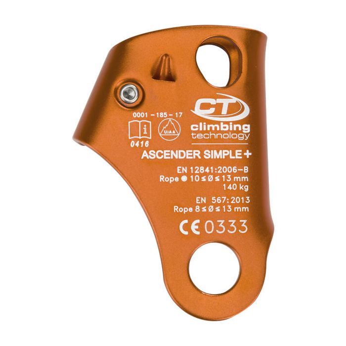 Przyrząd zaciskowy CLIMBING TECHNOLOGY ASCENDER SIMPLE+ ORANGE