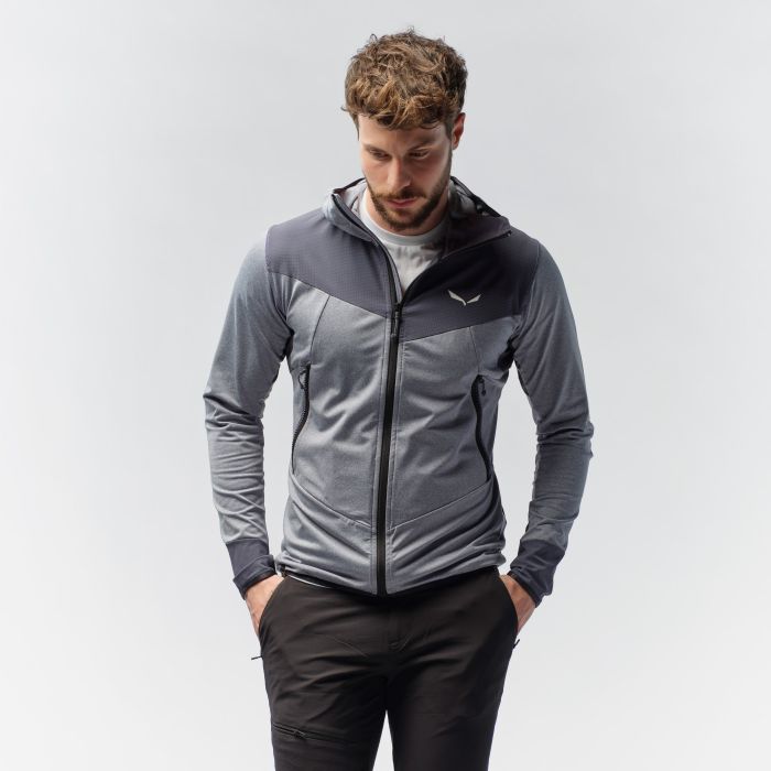 Kurtka męska SALEWA AGNER HYBRID PL / DST FZ HOODY