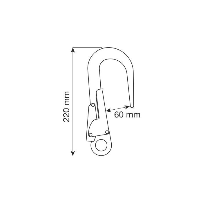 Karabinek/Hak CAMP HOOK ALU 60MM 