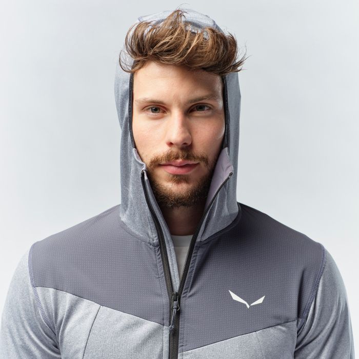 Kurtka męska SALEWA AGNER HYBRID PL / DST FZ HOODY