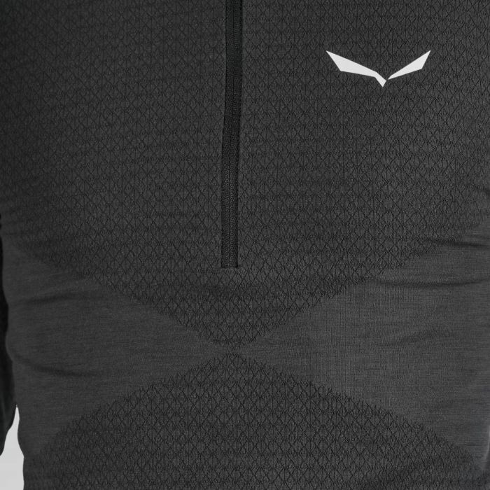 Koszulka męska SALEWA ZEBRU RESPONSIVE HALF ZIP LONG SLEEVE