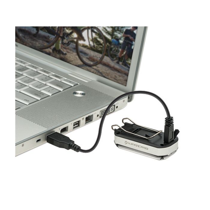 Lampka rowerowa przednia BLACKBURN CENTRAL 100 LUM, USB / SREBRNA