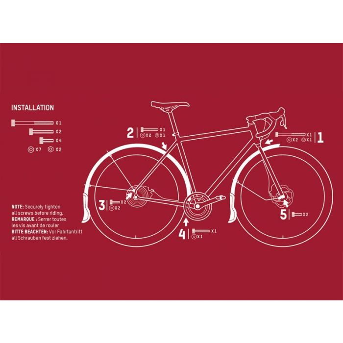 Zestaw błotników BLACKBURN CENTRAL FULL FENDER 26 X 60MM PRZÓD + TYŁ / CZARNY