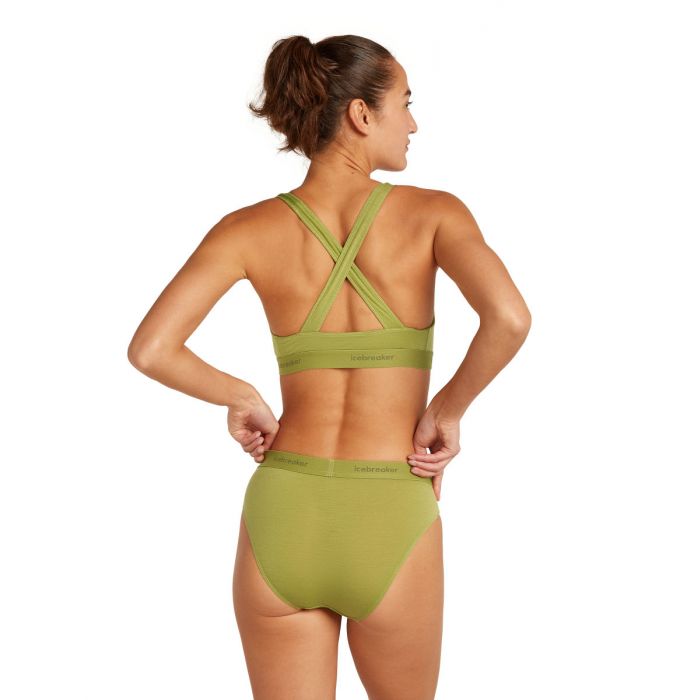 Bokserki damskie merino ICEBREAKER COOL-LITE 125 SPRITE HIPSTER / OLIVE