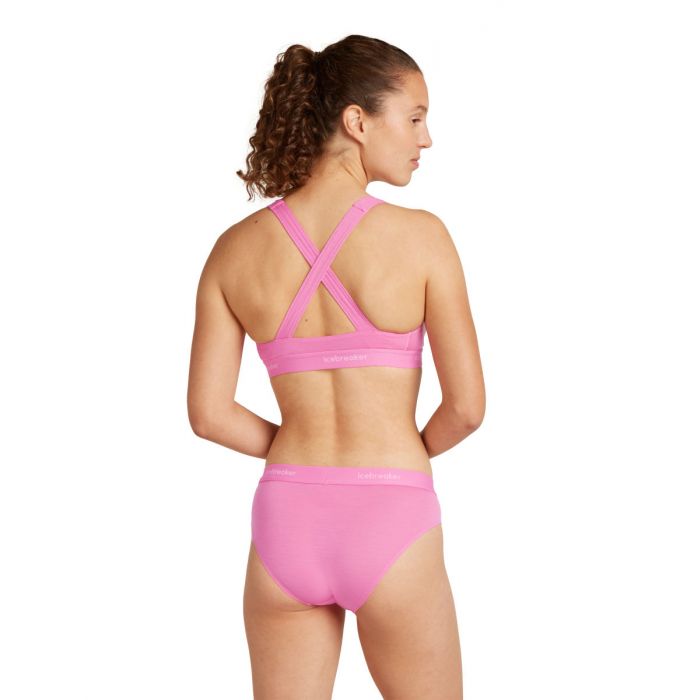 Bokserki damskie merino ICEBREAKER COOL-LITE 125 SPRITE HIPSTER / POP