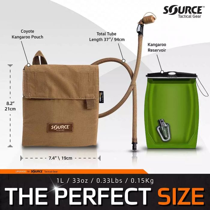 Bukłak z pokrowcem SOURCE TACTICAL GEAR KANGAROO 1L COYOTE