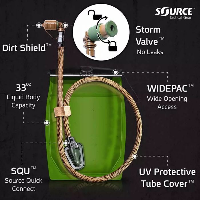 Bukłak z pokrowcem SOURCE TACTICAL GEAR KANGAROO 1L COYOTE