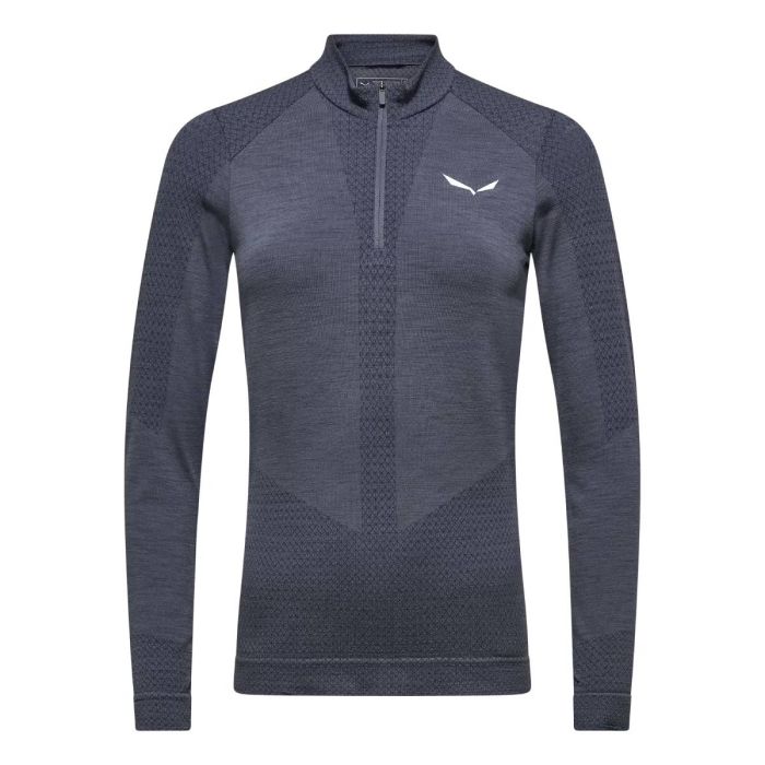 Koszulka damska SALEWA ZEBRU RESPONSIVE HALF ZIP LONG SLEEVE