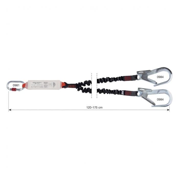 Lonża CAMP Y SHOCK ABSORBER REWIND 175CM ALU MGO