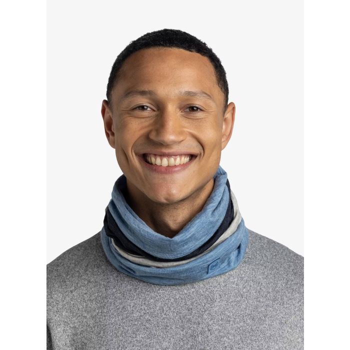 Chusta BUFF MERINO MOVE BLOCK LAKE BLUE