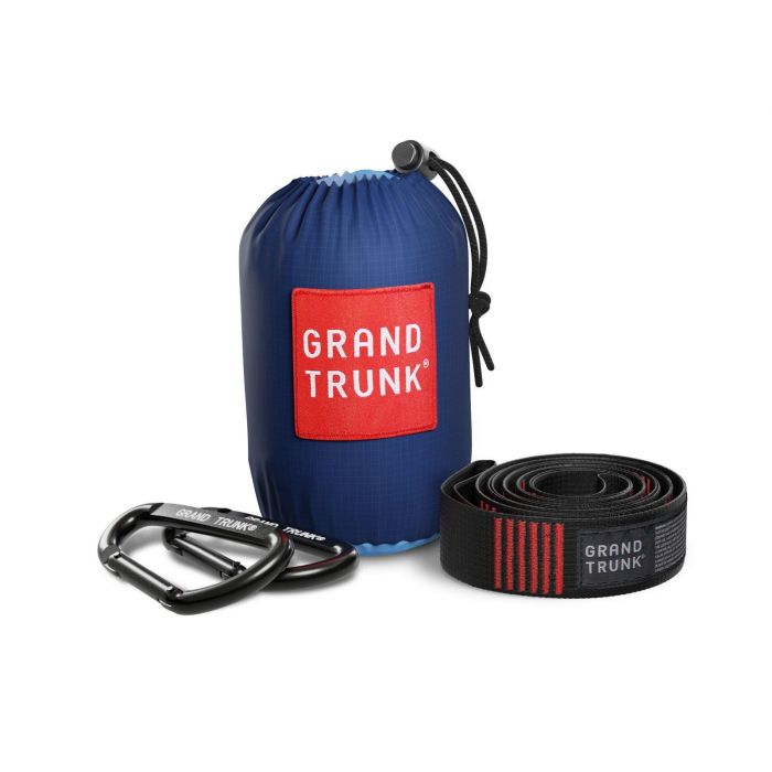 Hamak GRAND TRUNK DOUBLE DELUXE PARCHUTE NYLON + STRAPS NAVY / LT.BLUE