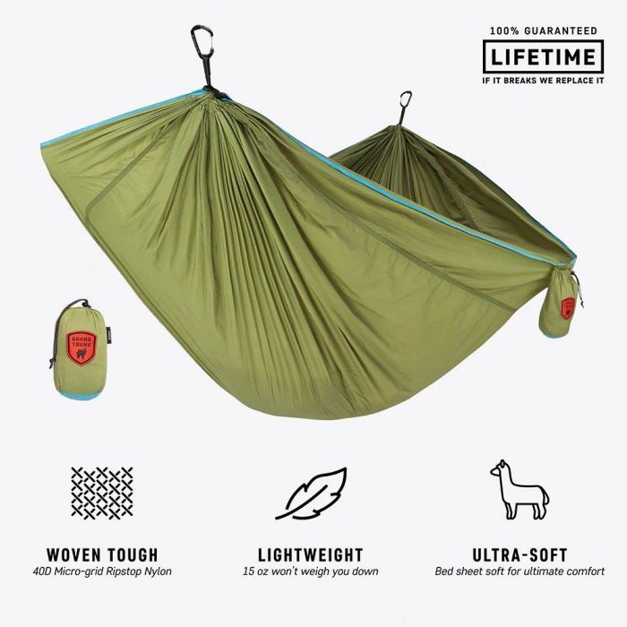 Hamak GRAND TRUNK TRUNKTECH DOUBLE GREEN / AQUA