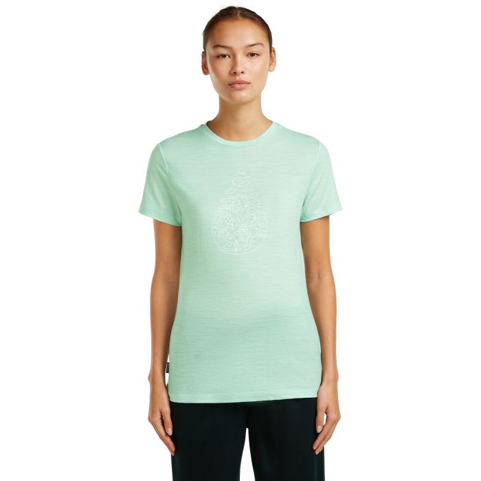 Koszulka damska merino ICEBREAKER TECH LITE III SS HIKE PATH