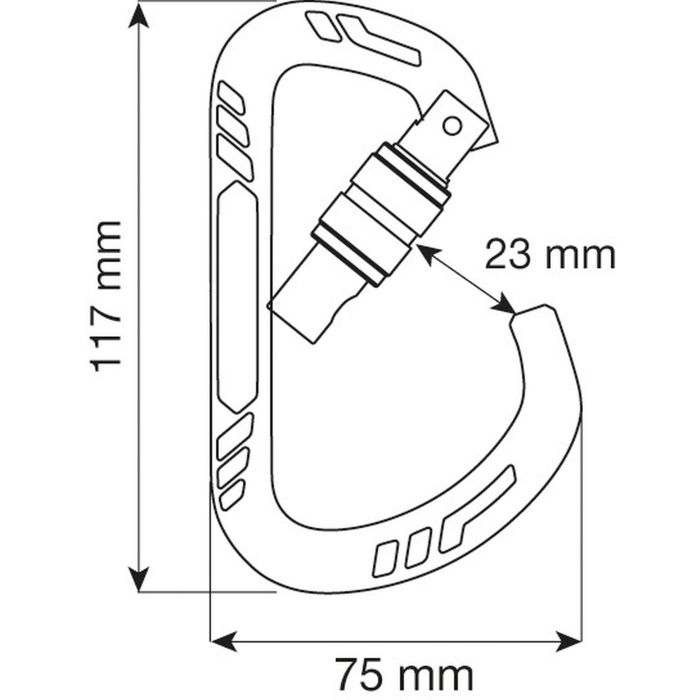 Karabinek CAMP GUIDE XL LOCK BLUE