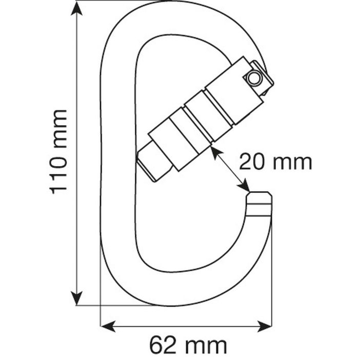 Karabinek CAMP OVAL XL 2LOCK BLUE