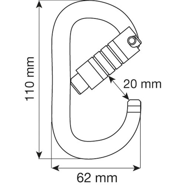 Karabinek CAMP OVAL XL 3LOCK GREEN