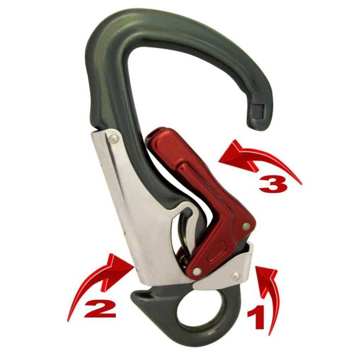 Karabinek/hak ISC SNAPHOOK TRIPLE ACTION SH907A