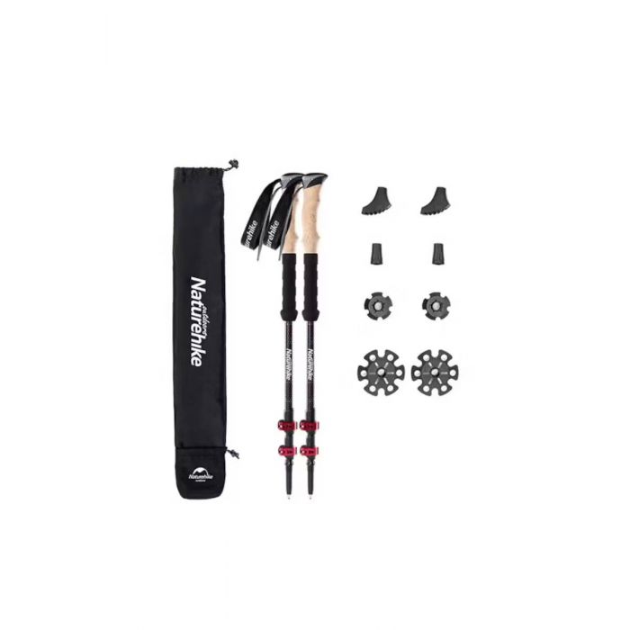 Kije trekkingowe NATUREHIKE CARBON (nh20ds003) / RED