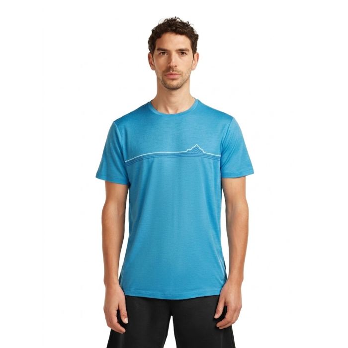 Koszulka męska ICEBREAKER MERINO 150 TECH LITE RANGE STRIPES