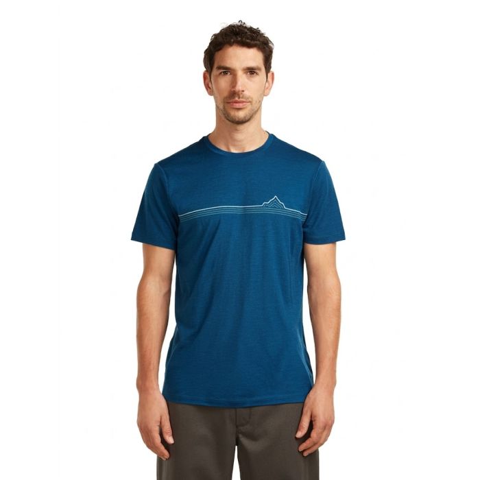 Koszulka męska ICEBREAKER MERINO 150 TECH LITE RANGE STRIPES